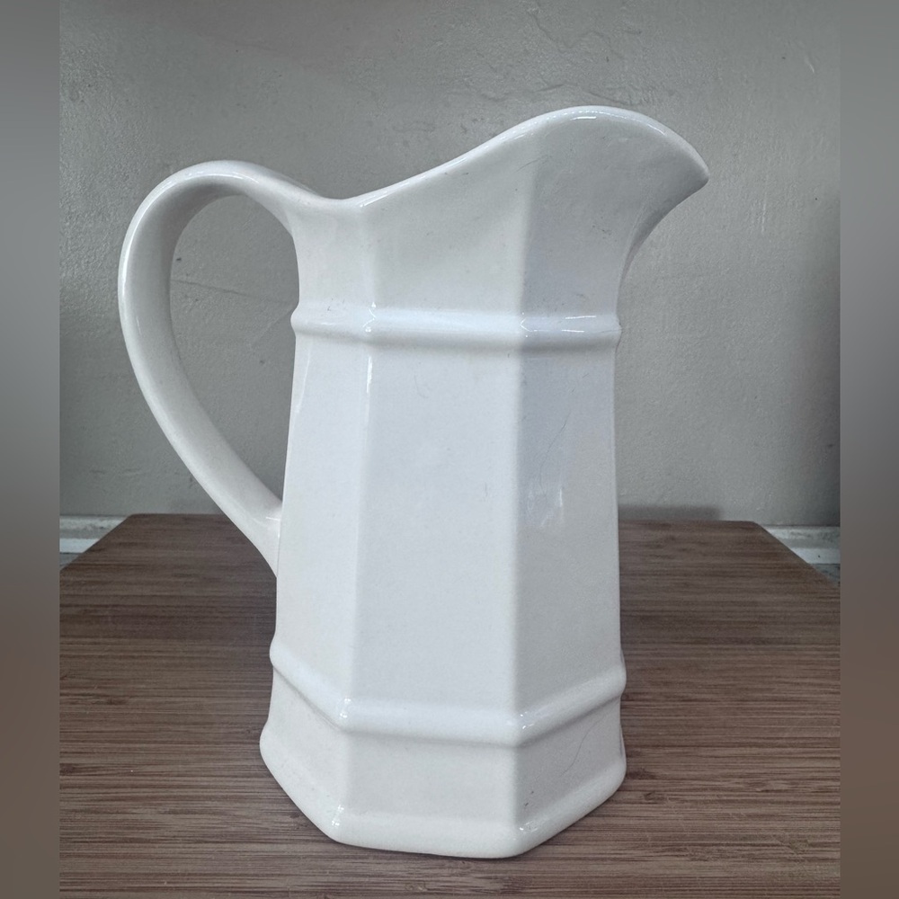 Pfaltzgraff Pitcher Heritage White Stoneware Pottery Utensil Holder